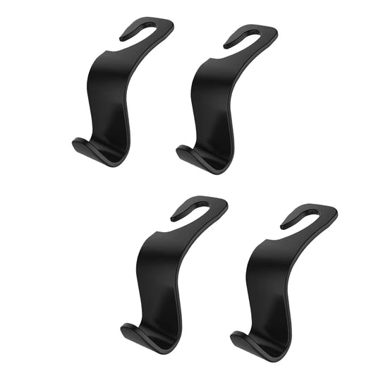 4Pcs Carbon Fibre Hook Car Seat Headrest Hook Auto Back Seat Organizer Hanger Handbag Clothes Bracket Car Interior Accessories