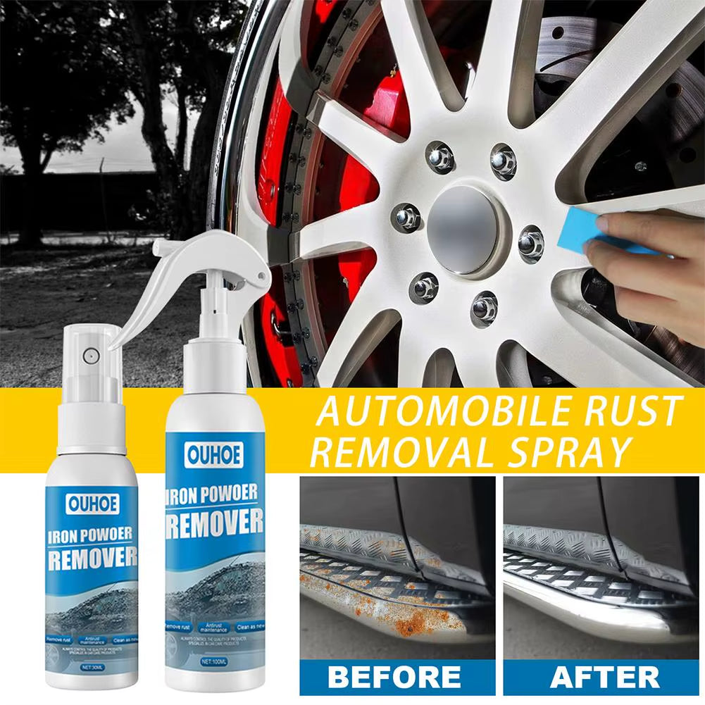 100/30Ml Car Rust Remover Spray Metal Paint Cleaner Car Maintenance Iron Powder Cleaning Rust Remover Spray