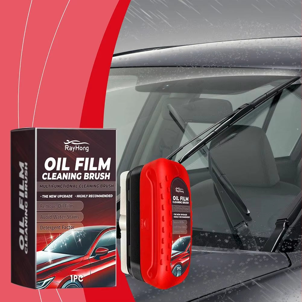 120Ml Car Glass Cleaner Automotive Glass Sponge Cleaning Brush Windshield Oil Film Cleaner Glass Polishing Agent Car Maintenance