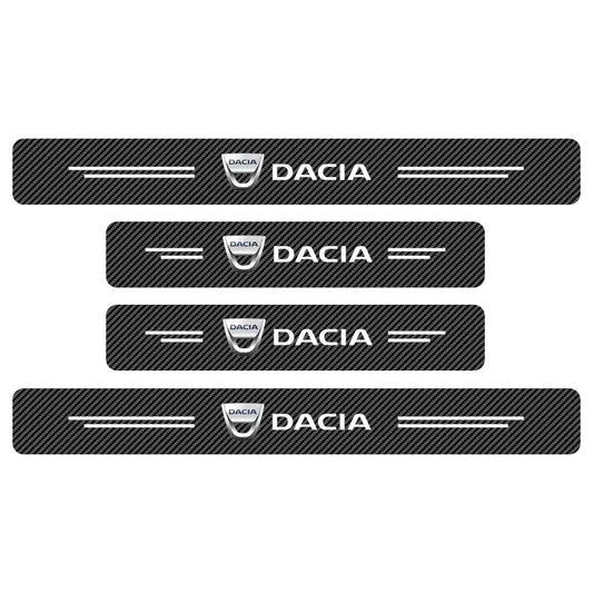 4Pcs Carbon Fiber Threshold Sticker for Cars Pedal Protection Sticker for Dacia Duster Logan MCV Sandero Stepway Dokker Lodgy