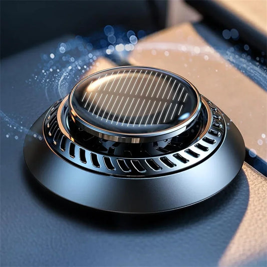 Solar Powered Car Rotating Aromatherapy Car Air Freshener Fragrance Car Ornament Car Diffusers for Essential Oil Car Accessories